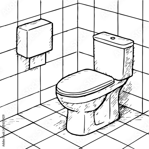 modern bathroom interior vector