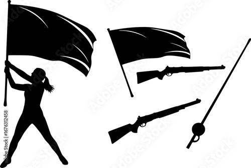 Color guard svg, Color guard flag svg, Marching band flag svg, Color guard rifle svg, Color guard sabres svg, Color guard silhouette, Color guard flag silhouette, Marching band flag silhouette