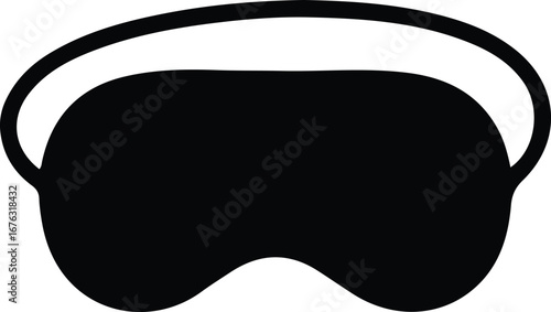 Illustrator Vector Sleep mask for relaxation and restful nights silhouette