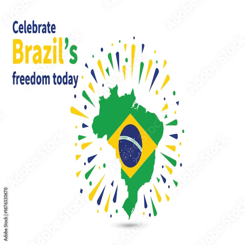 Brazil's Independence Day Celebration Graphic Design.
