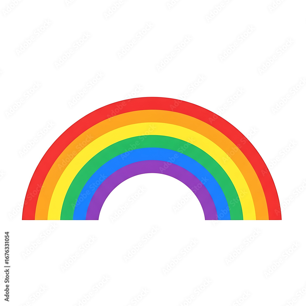 Fototapeta premium Rainbow clip art vector illustration colorful rainbow graphic design for kids and lgbtq community pride month