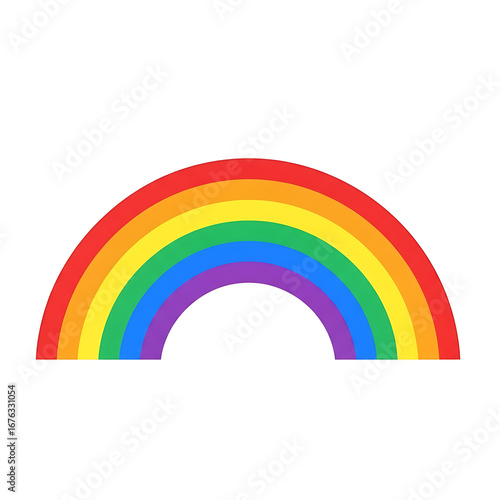 Rainbow clip art vector illustration colorful rainbow graphic design for kids and lgbtq community pride month