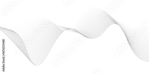 Abstract Gray Wave Lines Flowing on a Clean White Background – Minimalist Vector Design for Modern, Elegant, and Futuristic Graphic Art.
