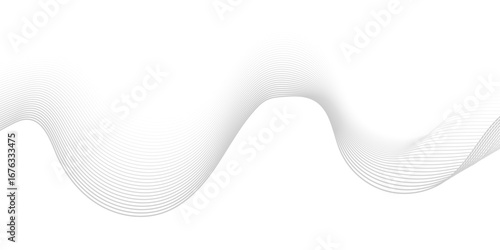 Abstract Gray Wave Lines Flowing on a Clean White Background – Minimalist Vector Design for Modern, Elegant, and Futuristic Graphic Art.
