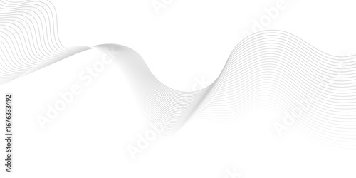 Abstract Gray Wave Lines Flowing on a Clean White Background – Minimalist Vector Design for Modern, Elegant, and Futuristic Graphic Art.
