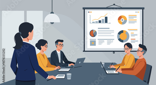 Professional presentation to diverse investors in modern boardroom setting