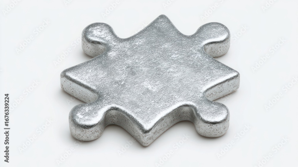 Obraz premium Metallic puzzle piece