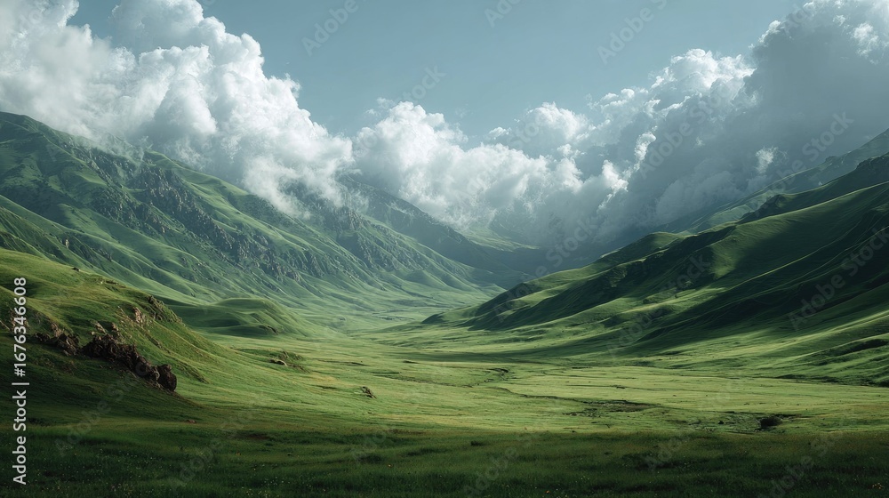 Fototapeta premium Green Valley Landscape