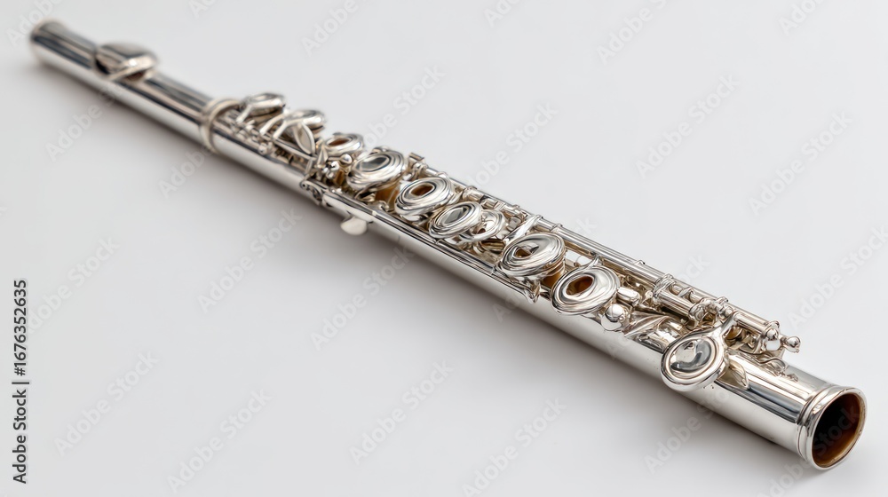 Fototapeta premium Polished silver flute