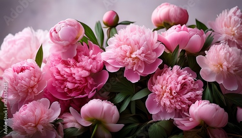 peony flowers in pink
