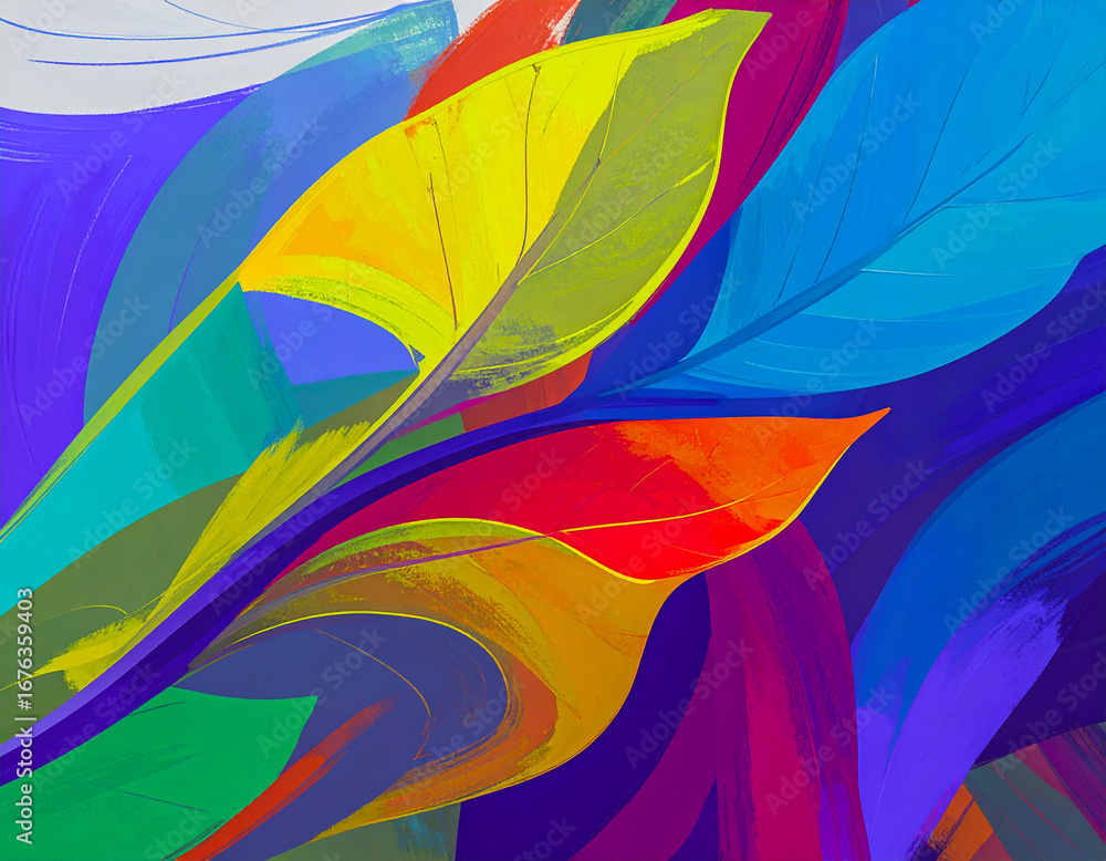 Obraz premium Abstract Colorful Fall Foliage Background 109