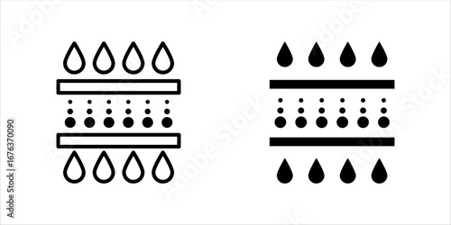Water filtration, linear style icon. set the filtration or purification of water. Editable stroke width.
