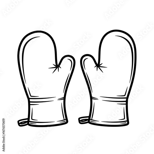 Oven Mitts Illustration