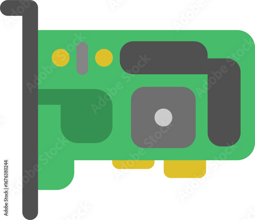 Electronic circuit board vector background, electrical components