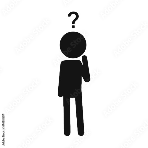 Vector art of man with question mark