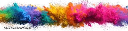 Colorful powder explosion on white background (7)