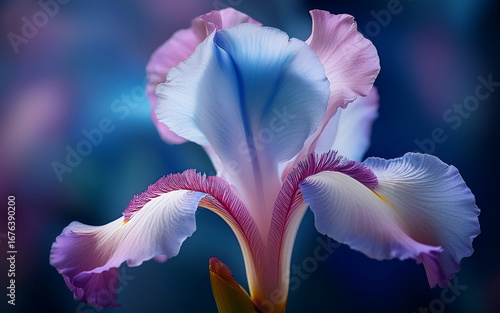 close up of purple iris