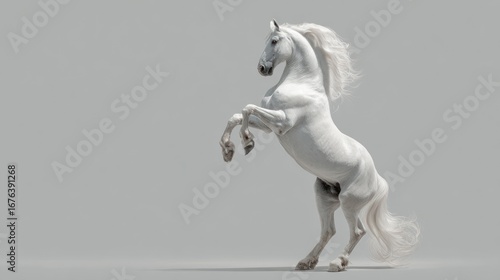 White horse rearing (1)