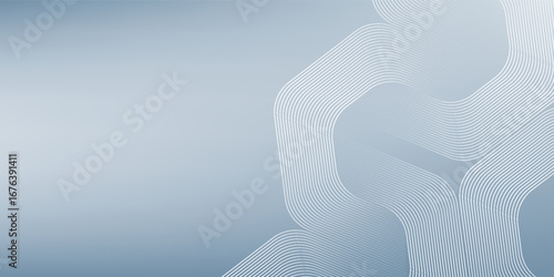Digital futuristic technology concept with hexagons. Digital hexagonal blue abstract background. Geometric stripe line art design for poster, brochure, cover, banner, website, header. Eps10