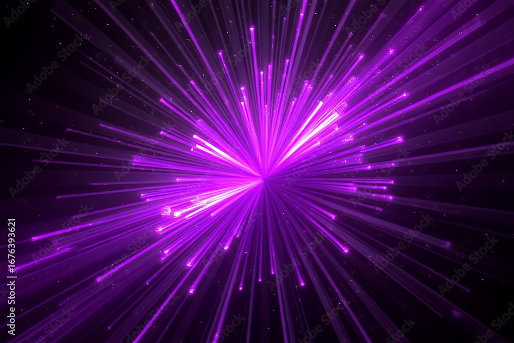 Fototapeta premium Abstract Purple Light Rays Background