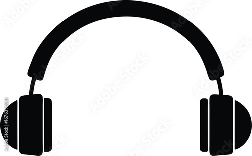 Podcast headphone vector icon.