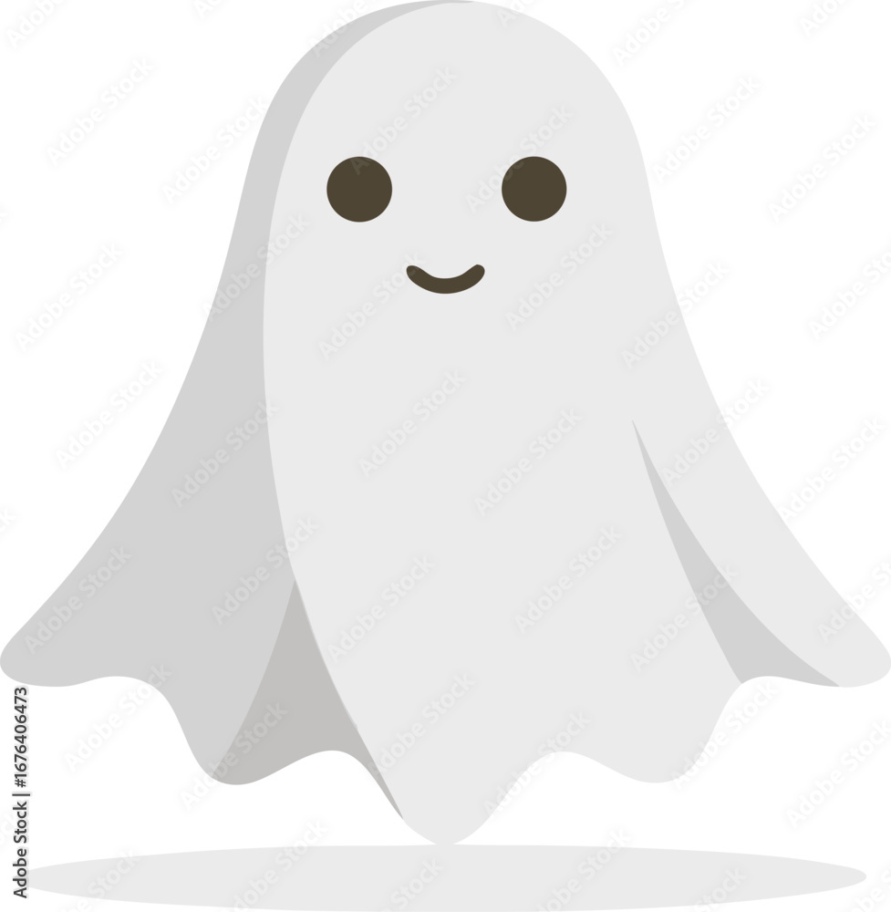 Cute Cartoon Ghost Illustration with Simple Design Perfect for Halloween Decoration Children s Books and Spooky Themed Designs Cute Cartoon Ghost Illustration with Simple Design Perfect for Halloween Decoration Children s Books and Spooky Themed Designs