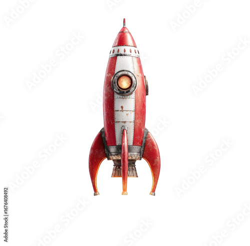 Retro rocket illustration (3)