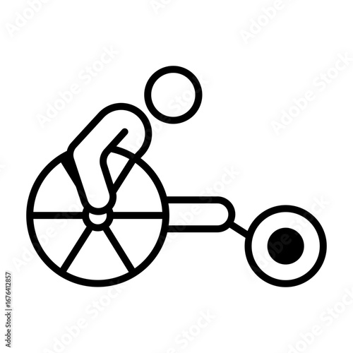 Wheelchair Athlete Icon