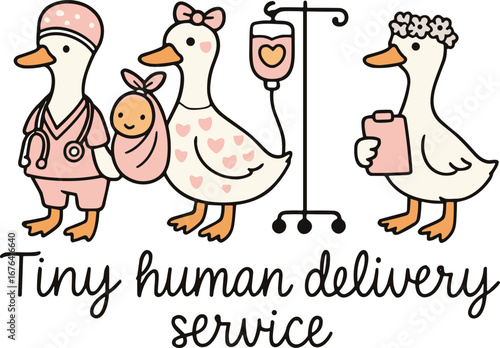 Labor and Delivery Nurse Vector