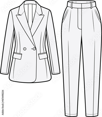 Scallop hem shorts, girls fashion cad, bow detail, flat sketch template, summer kids wear vector, back front view drawing