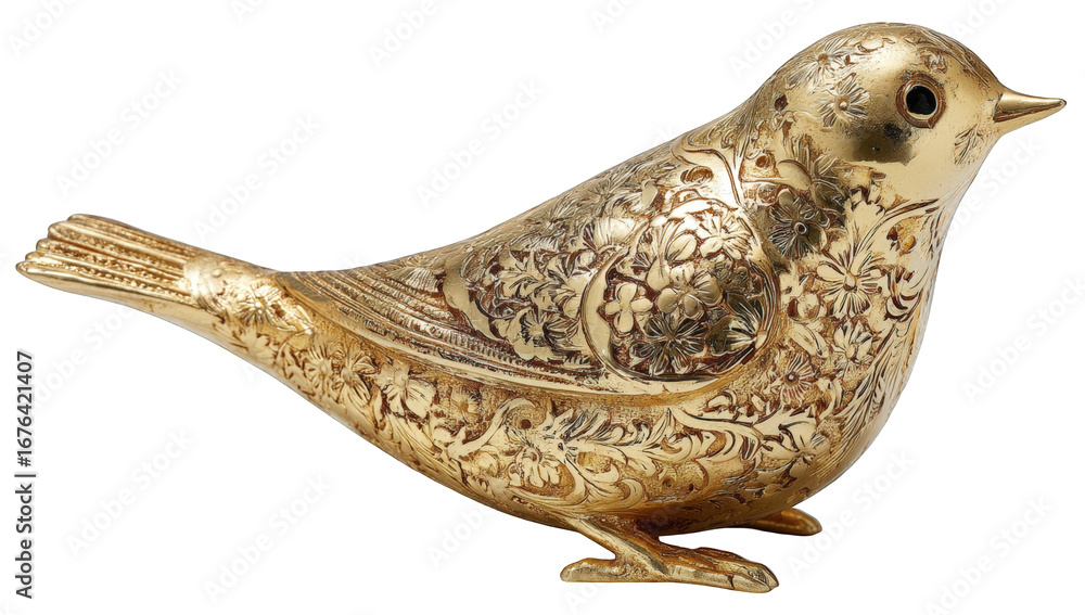 Fototapeta premium Ornate gold bird figurine