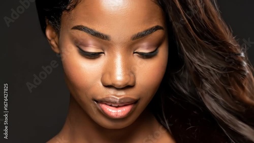 Wallpaper Mural Closeup portrait beautiful woman Torontodigital.ca