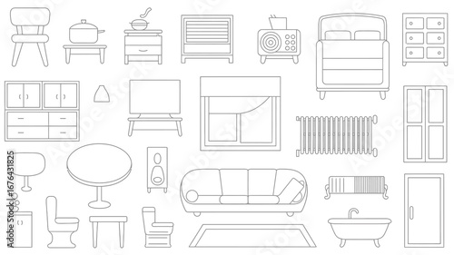 Stylish collection of modern home furniture and decor essentials, perfect for interior design projects and lifestyle content.