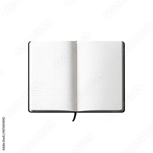 Open Dot Grid Notebook Mockup - Blank Pages for Design Presentation