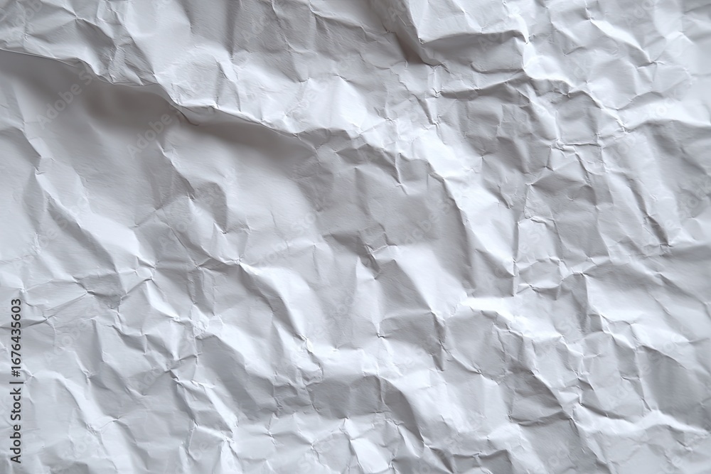 Fototapeta premium Crumpled white paper texture (10)