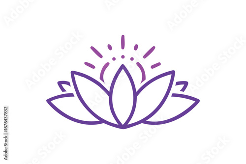 vector illustration of lotus flower icon