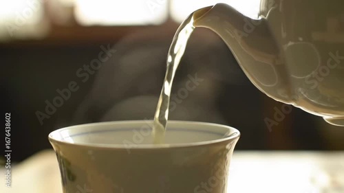Pouring Tea in Soft Morning Light
