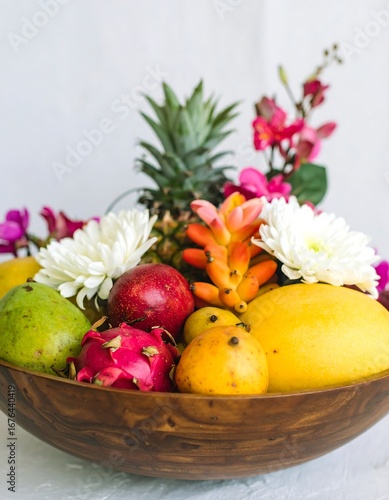 Colorful Fruit & Flower Display