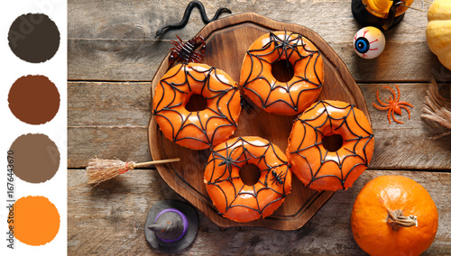 Tasty donuts with decoratio...