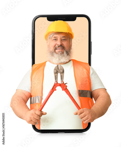 Portrait of senior man in h...