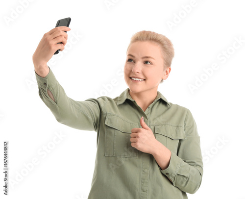 Young woman with mobile pho...