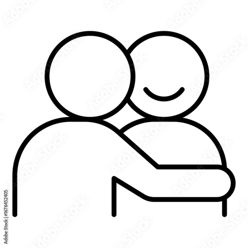 Hug icon. Vector line icon
