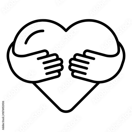 Self love icon. Vector line icon
