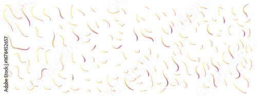 Abstract Colorful Lines Pattern on a Minimalistic scattered small colorful elements swirling lines  organic shapes creating a dreamy and ethereal atmosphere White Background.