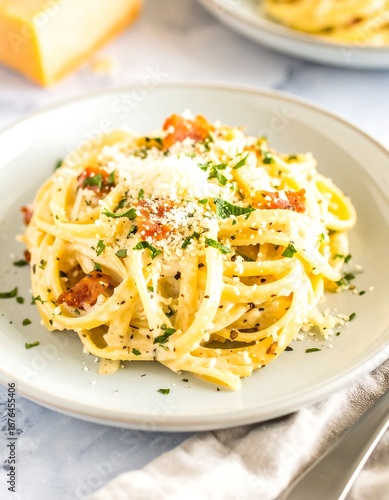Creamy Pasta Dish on Plate
