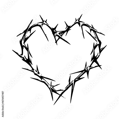 thorny heart shape