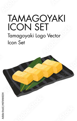 Tamagoyaki Logo vector Icon set