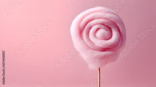 Wallpaper Mural A delicate, swirl of pink cotton candy, presented against a soft pink backdrop, creates a visually appealing still life. Torontodigital.ca