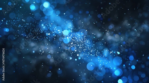 Digital Universe Art: Colorful Twinkling Stars, Galaxy Dust & Dynamic Glowing Effects