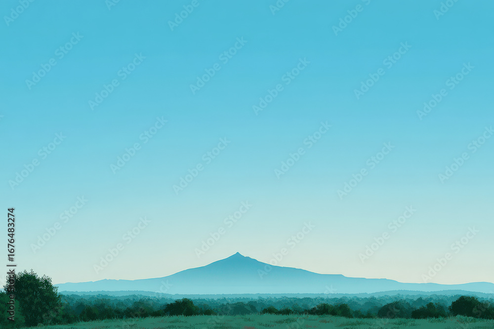 Naklejka premium photorealistic ultraminimalistic depiction of vast sky serves as contemporary background